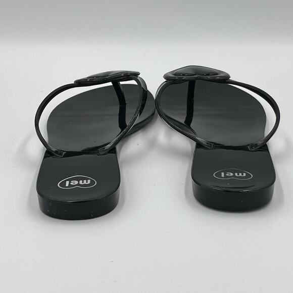 Melissa Mel Women's Black Heart Flip Flops Sandals sz 6 US 37 EUR - Picture 6 of 8